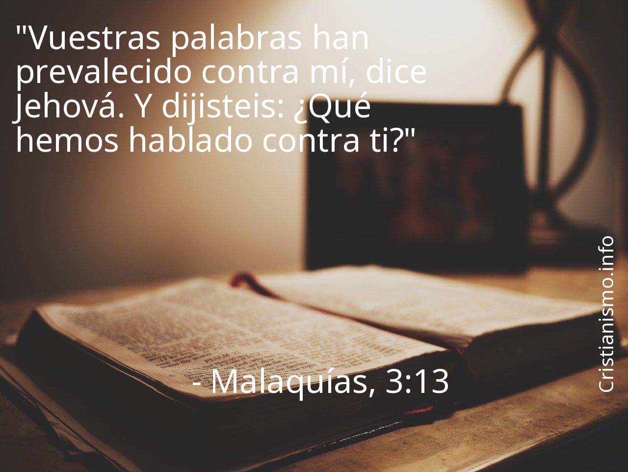 Malaquías, 3:13