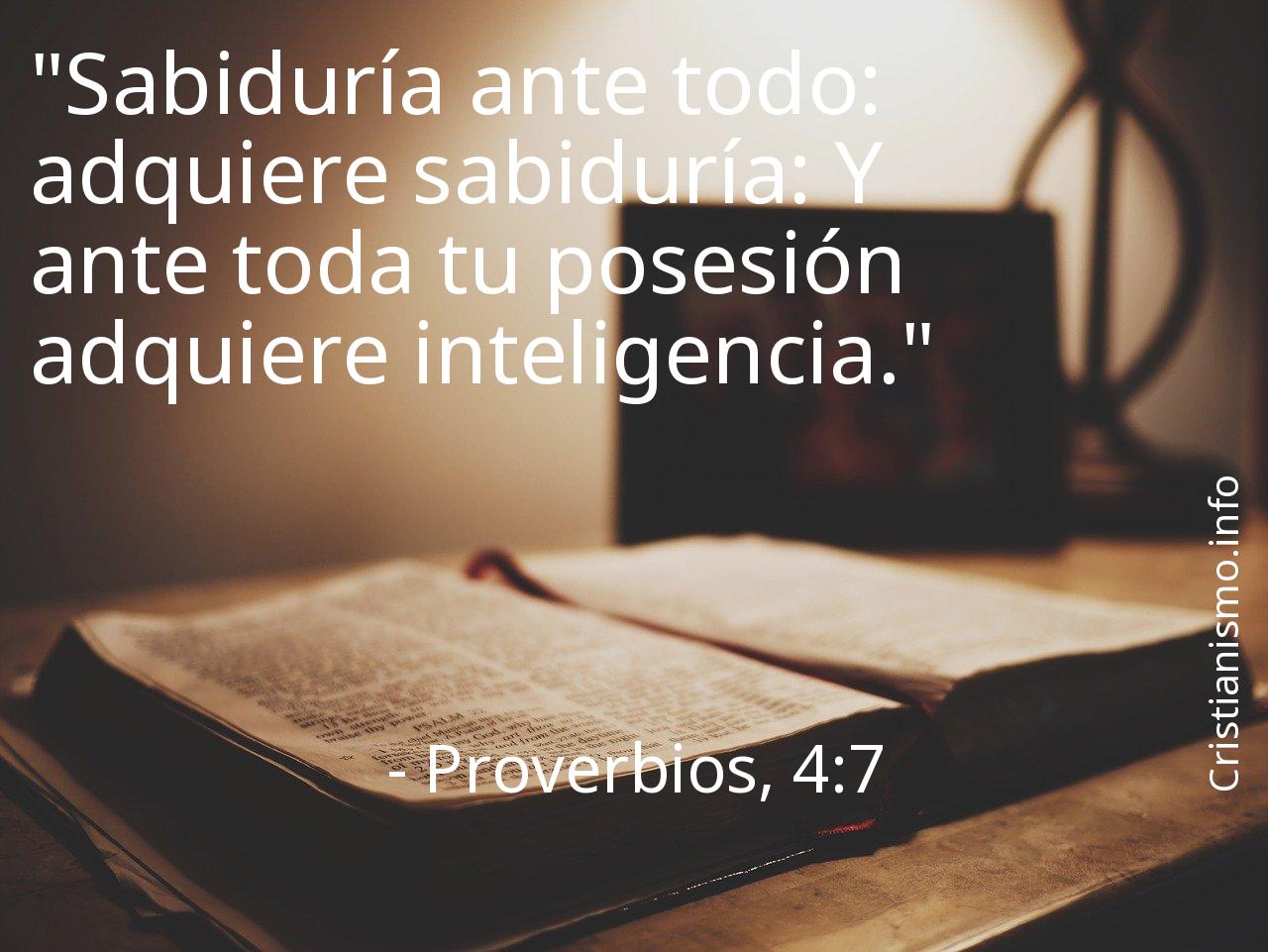 Provérbios 4:7 - Versículo da Bíblia 